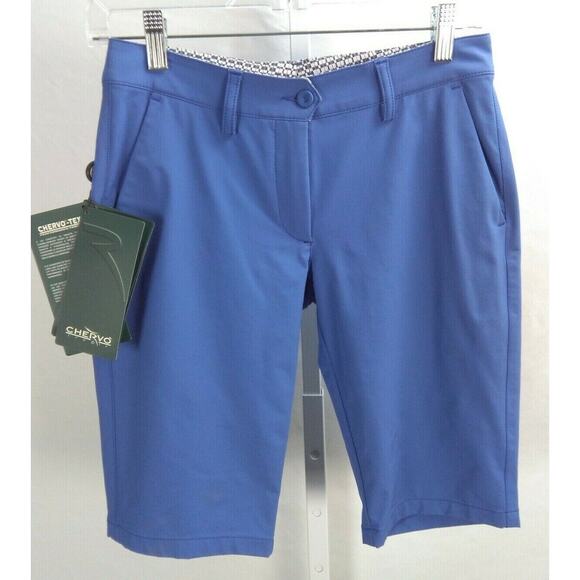 NWT Chervo Chervo-Tex Blue Womens Golf Shorts Size US 2 XS - Picture 6 of 6